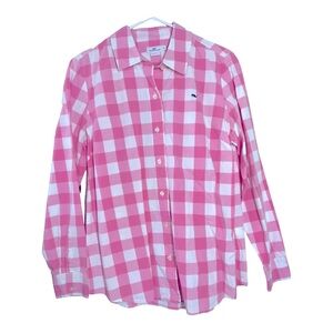 Vineyard Vines Pink and White Long Sleeve Button Down Shirt
